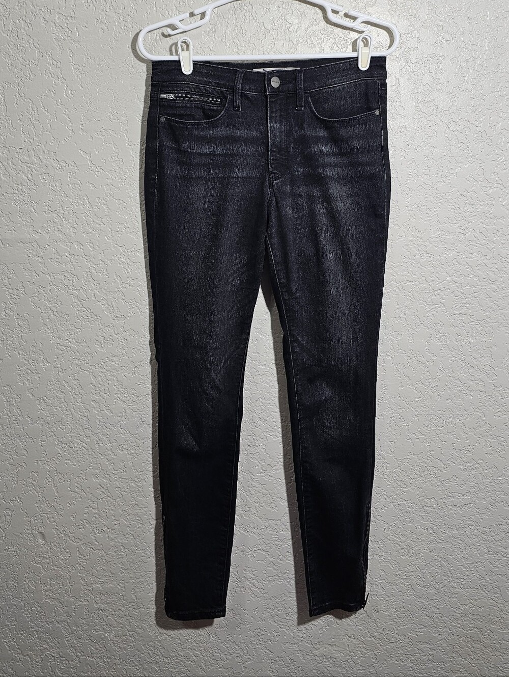 Athleta Black Zippered Ankle Skinny Jeans